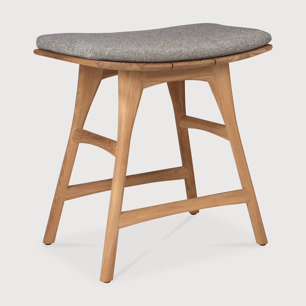 Ethnicraft Osso outdoor stool in teak, FSC-certified solid teak