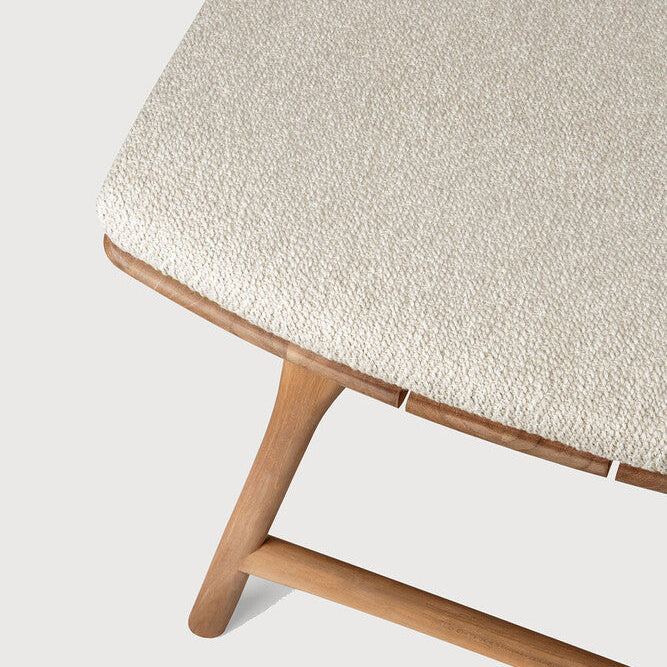 Ethnicraft Osso outdoor stool in teak, FSC-certified solid teak with natural finish