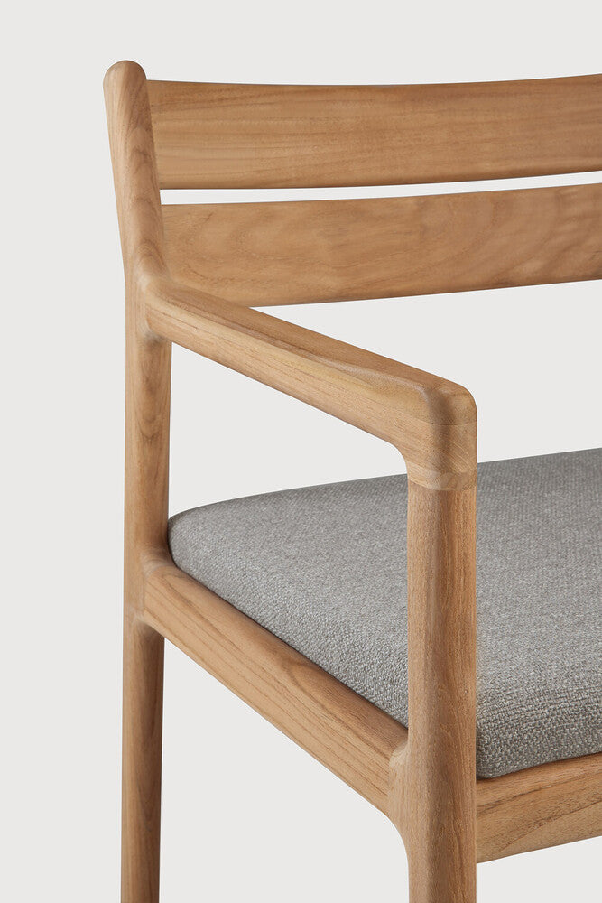 Ethnicraft Jack Outdoor Dining Chair in teak, FSC-certified solid teak