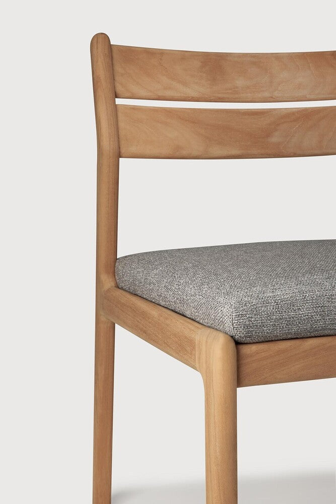 Ethnicraft Jack Outdoor Dining Chair in teak styled in a dining room