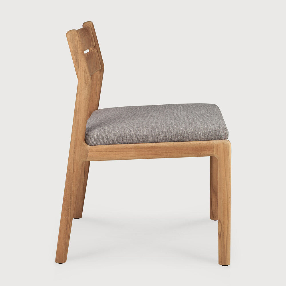 Ethnicraft Jack Outdoor Dining Chair in teak styled in a dining room