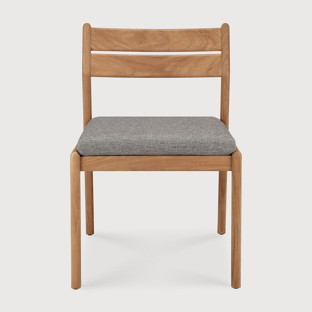 Ethnicraft Jack Outdoor Dining Chair in teak styled in a dining room