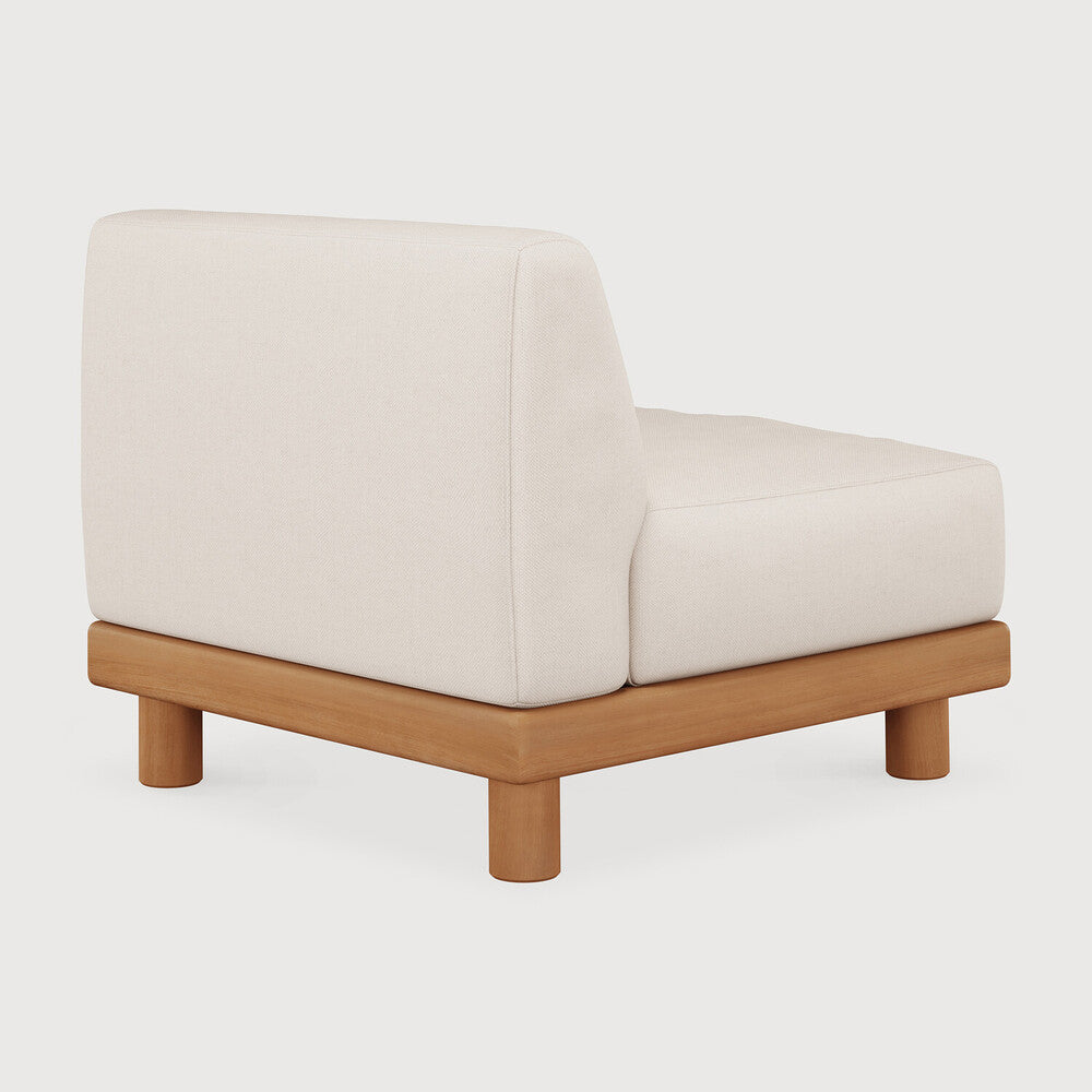 Ethnicraft Monocle Outdoor Modular Sofa with FSC-certified solid teak frame