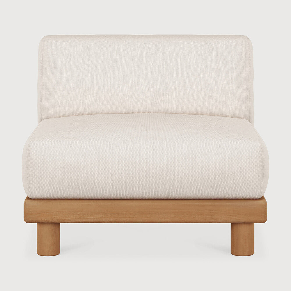 Ethnicraft Monocle Outdoor Modular Sofa with FSC-certified solid teak frame