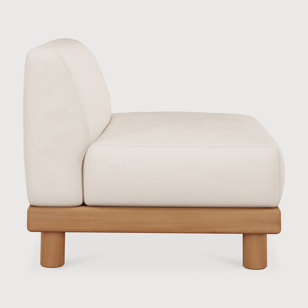 Ethnicraft Monocle Outdoor Modular Sofa with FSC-certified solid teak frame