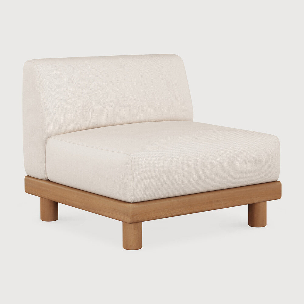 Ethnicraft Monocle Outdoor Modular Sofa with FSC-certified solid teak frame