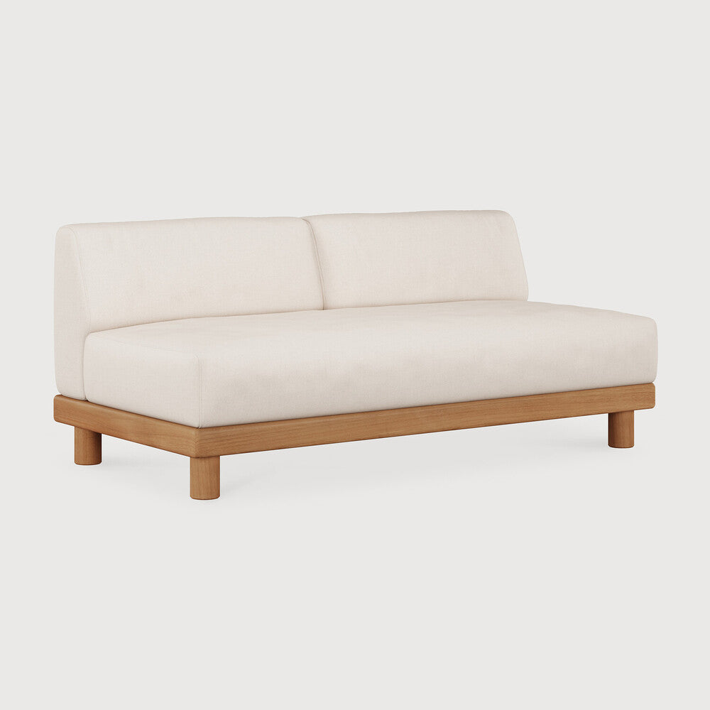 Ethnicraft Monocle Outdoor Modular Sofa with FSC-certified solid teak frame