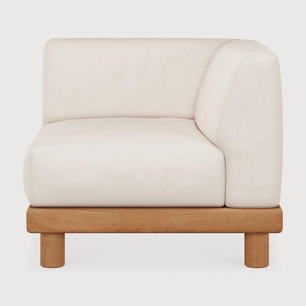 Ethnicraft Monocle Outdoor Modular Sofa with FSC-certified solid teak frame