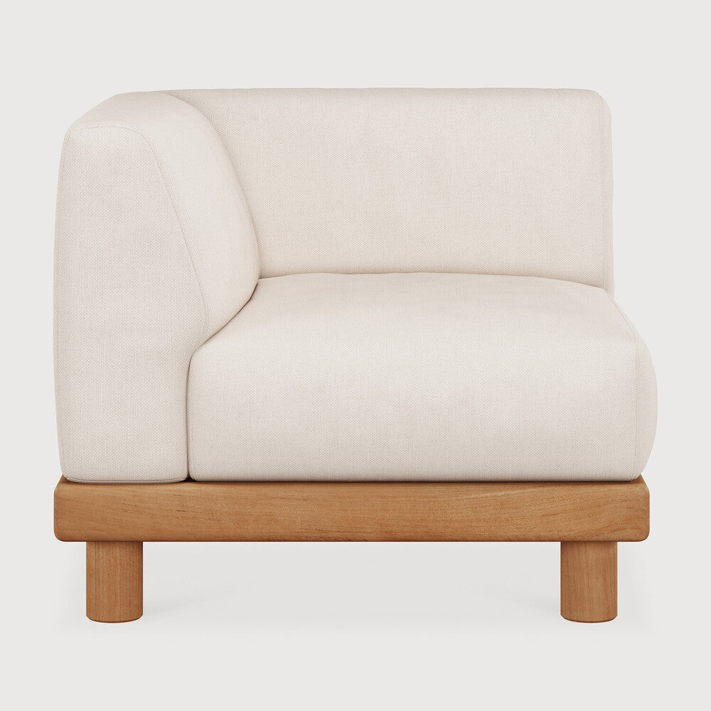 Ethnicraft Monocle Outdoor Modular Sofa with FSC-certified solid teak frame