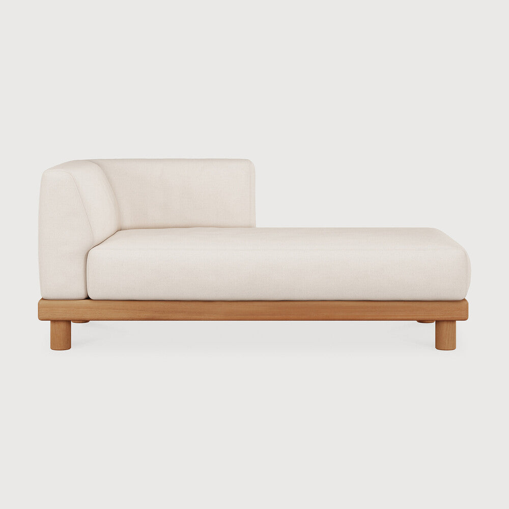 Ethnicraft Monocle Outdoor Modular Sofa with FSC-certified solid teak frame