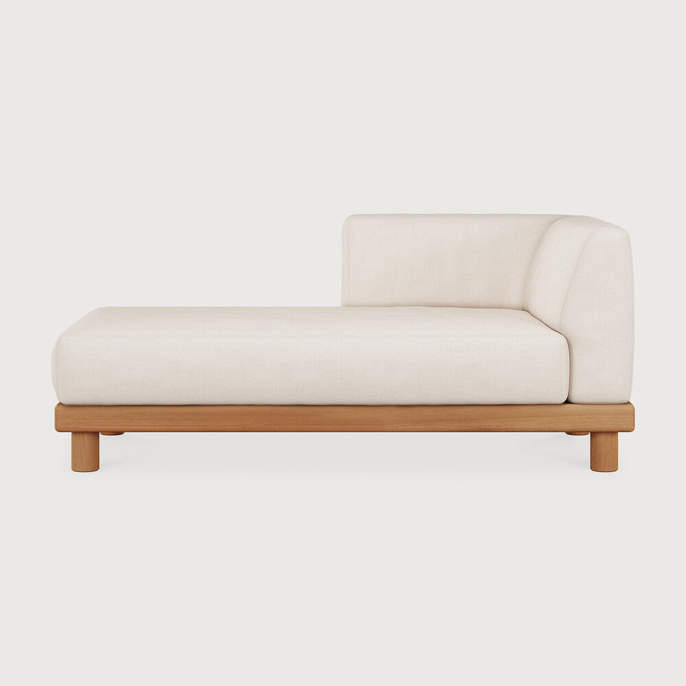 Ethnicraft Monocle Outdoor Modular Sofa with FSC-certified solid teak frame