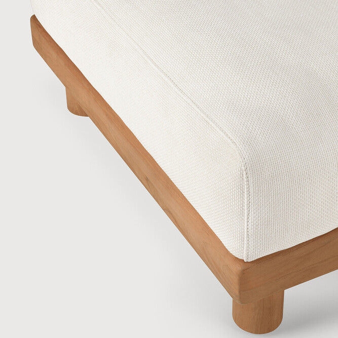Ethnicraft Monocle Outdoor Footstool with FSC-certified solid teak frame