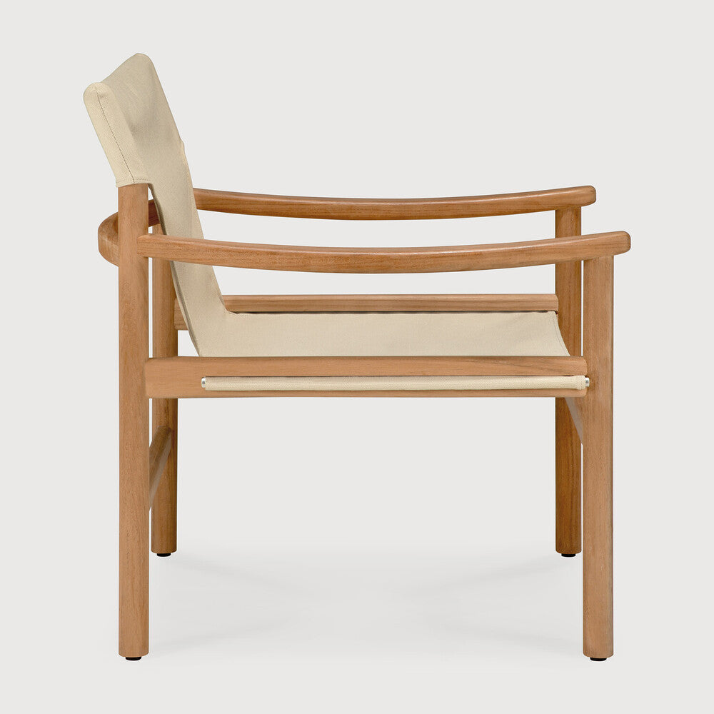 Ethnicraft Safari Outdoor Lounge Chair with FSC-certified solid teak frame