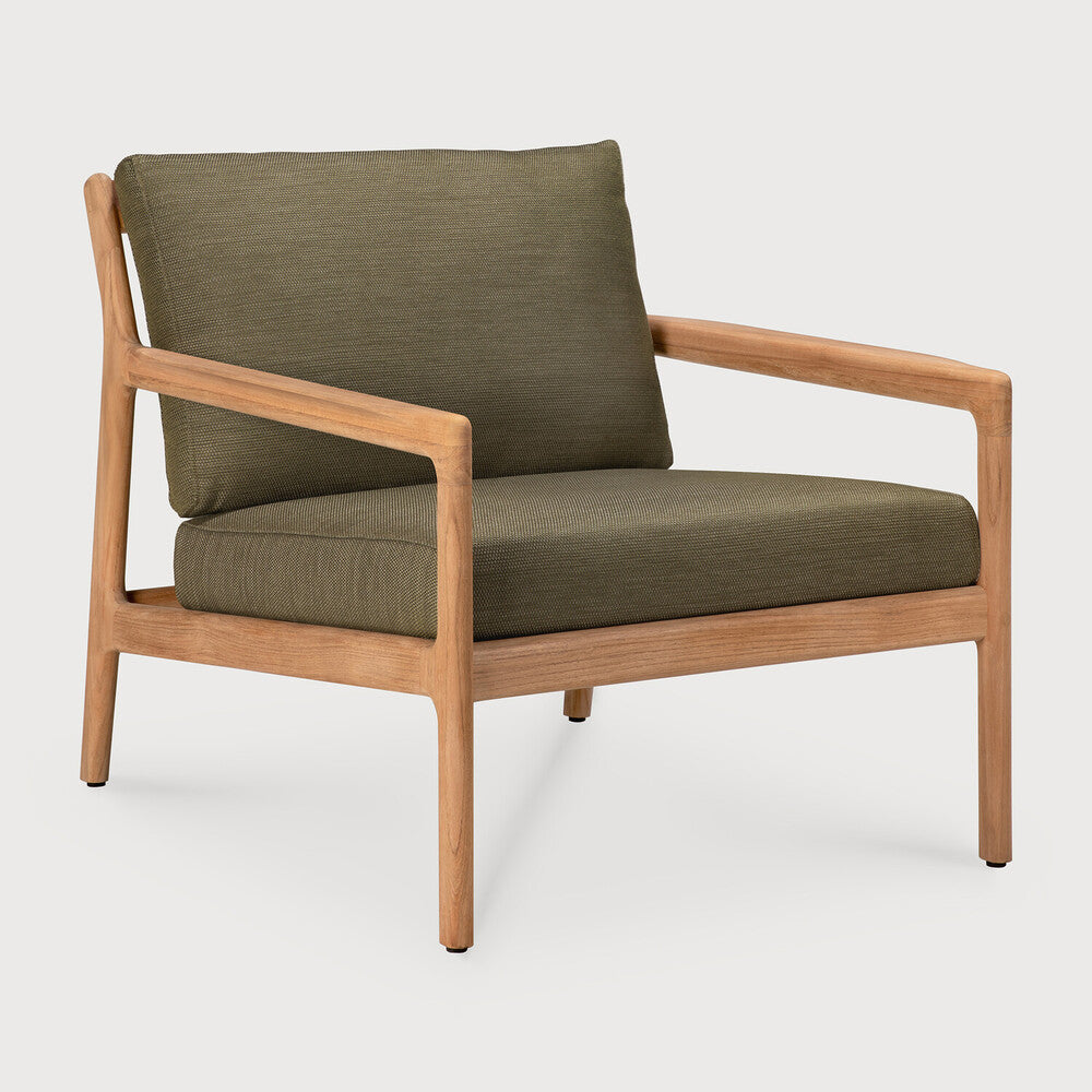 Ethnicraft Jack Outdoor Lounge Chair with FSC-certified solid teak frame