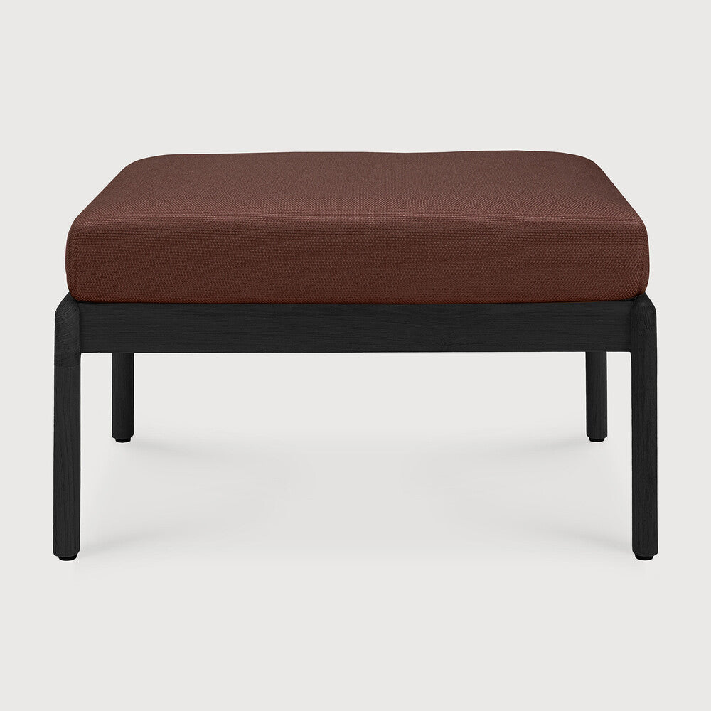 Ethnicraft Jack Outdoor Footstool with FSC-certified solid teak frame