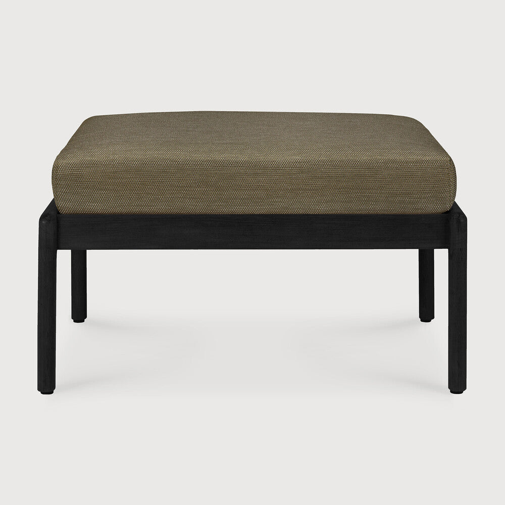 Ethnicraft Jack Outdoor Footstool with FSC-certified solid teak frame