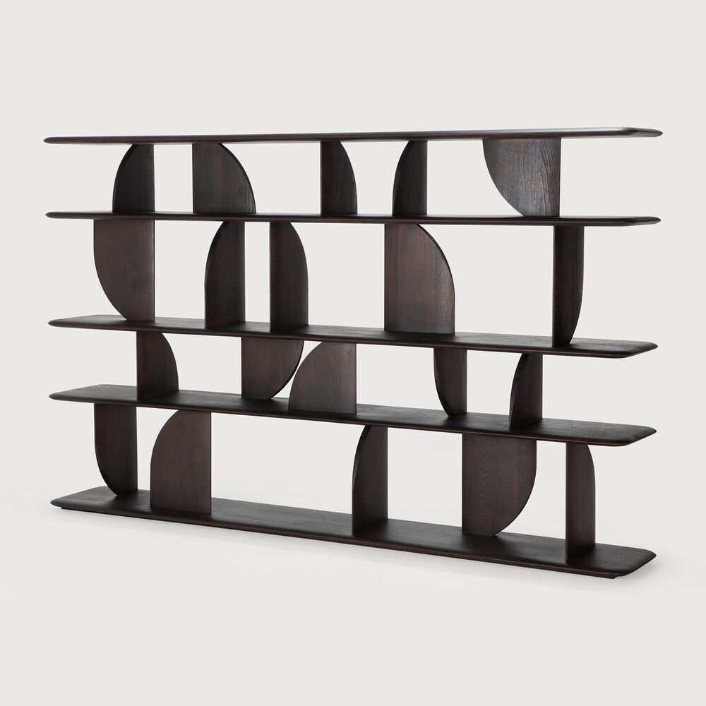 Ethnicraft Geometric Rack in teak, FSC-certified solid teak with varnished finish
