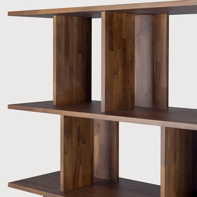 Ethnicraft Irregular Rack in teak, FSC-certified solid teak with varnished finish
