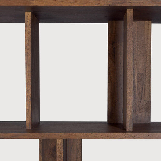 Ethnicraft Irregular Rack in teak, FSC-certified solid teak with varnished finish