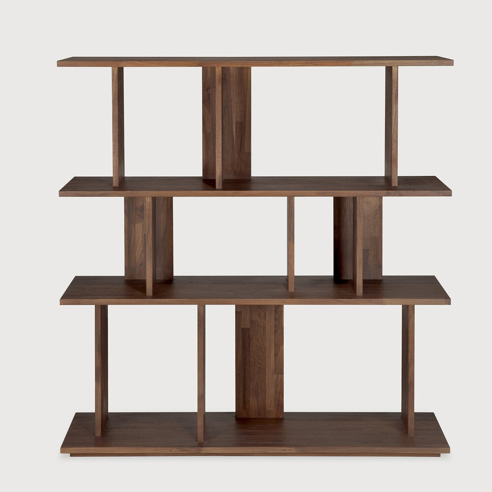 Ethnicraft Irregular Rack in teak, FSC-certified solid teak with varnished finish