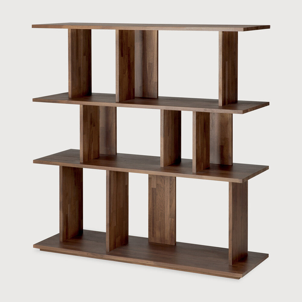 Ethnicraft Irregular Rack in teak, FSC-certified solid teak with varnished finish