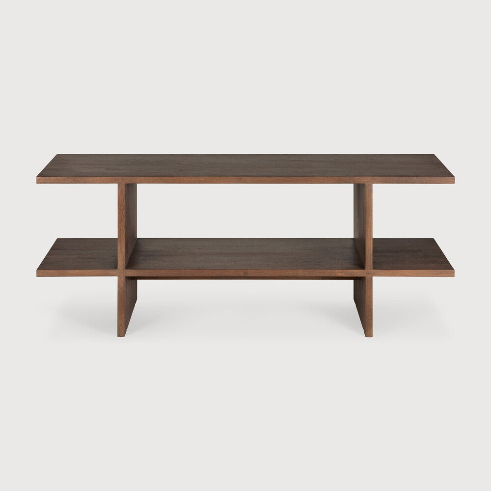 Ethnicraft Kabuki Side Table in teak, FSC-certified solid teak with varnished finish
