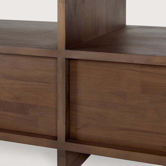 Ethnicraft Kabuki TV Cupboard in teak, FSC-certified solid teak with varnished finish