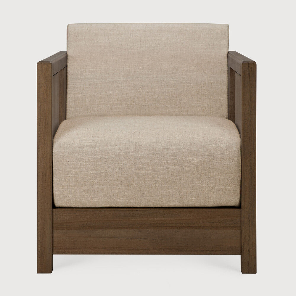 Ethnicraft Roan Lounge Chair with FSC-certified solid teak frame