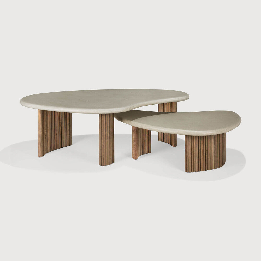 Ethnicraft Boomerang Outdoor Coffee Table in teak, FSC-certified solid teak