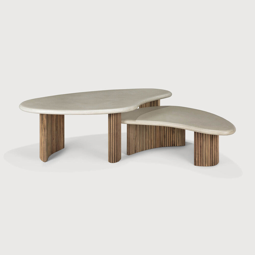 Ethnicraft Boomerang Outdoor Coffee Table in teak, FSC-certified solid teak