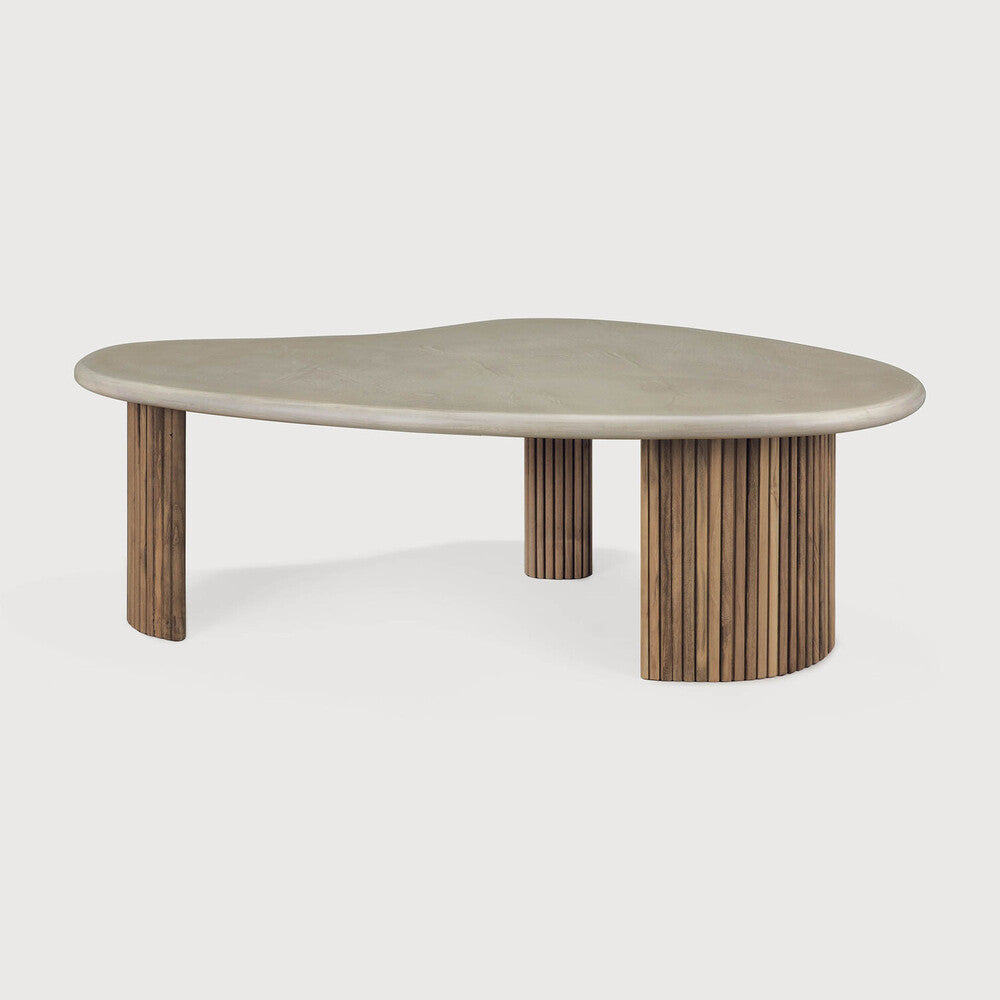 Ethnicraft Boomerang Outdoor Coffee Table in teak, FSC-certified solid teak