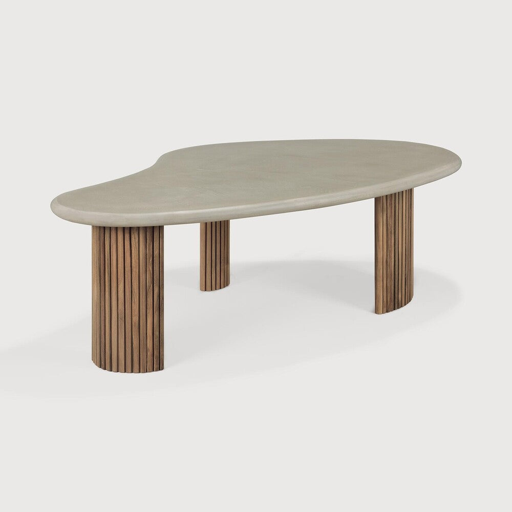 Ethnicraft Boomerang Outdoor Coffee Table in teak, FSC-certified solid teak