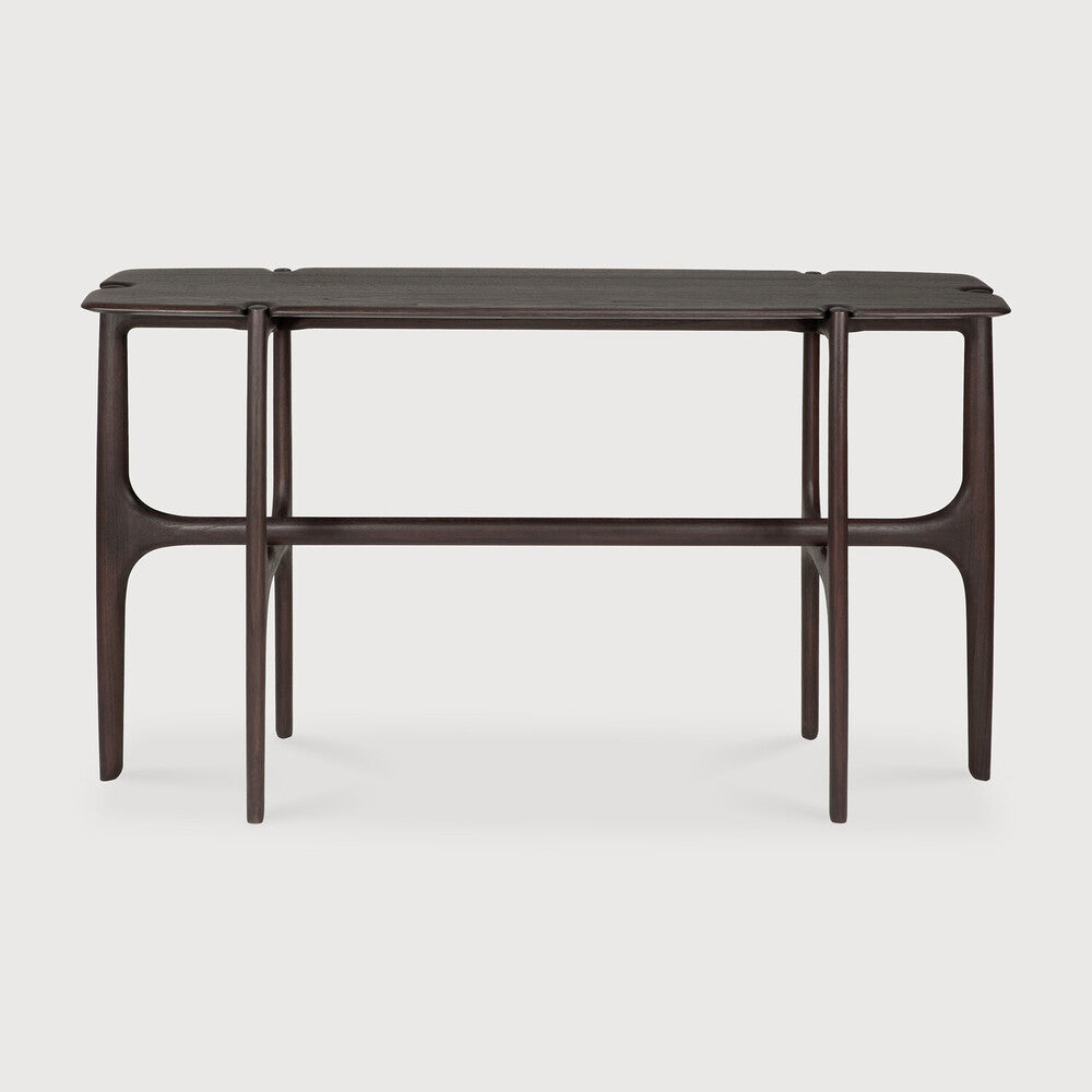 Ethnicraft Pi Console Table in teak, FSC-certified solid teak with varnished finish