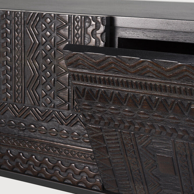 Ethnicraft Tabwa Media Console, FSC-certified solid wood furniture by Belgian brand