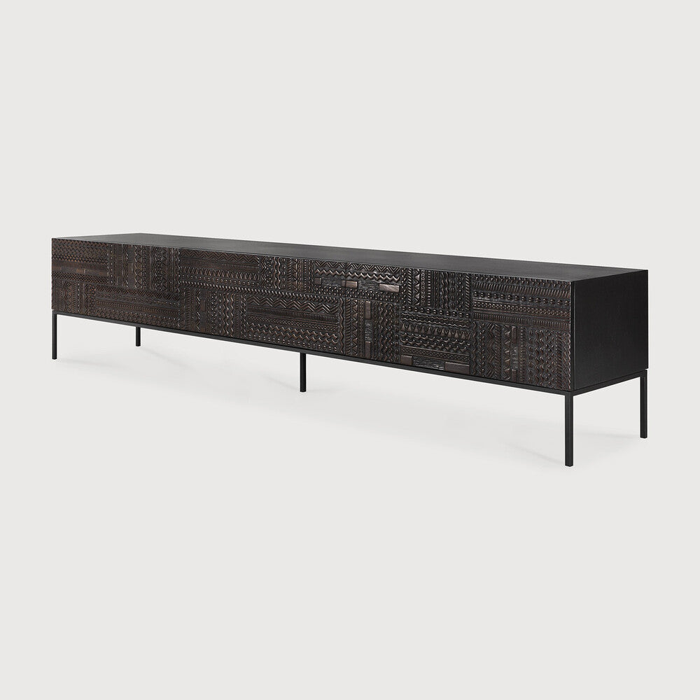 Ethnicraft Tabwa Media Console, FSC-certified solid wood furniture by Belgian brand