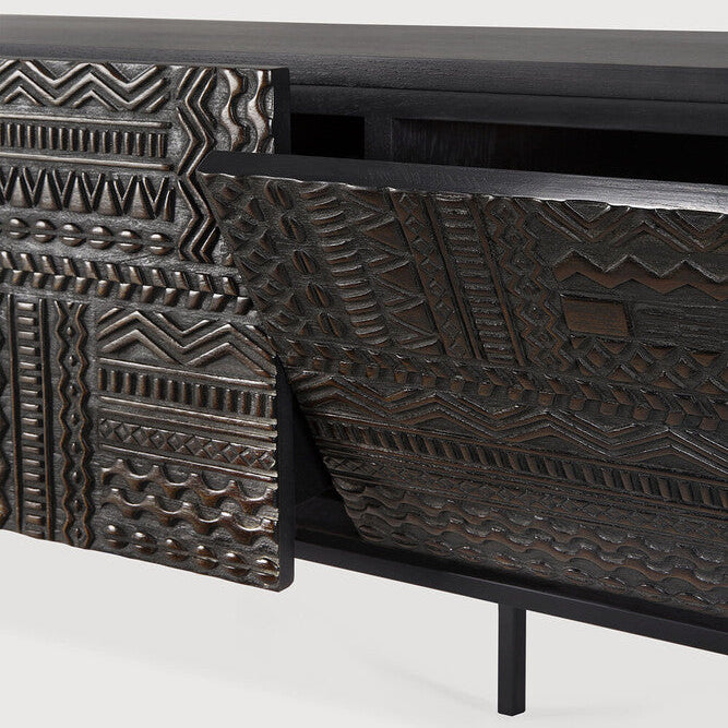Ethnicraft Tabwa TV Cupboard, FSC-certified solid wood furniture by Belgian brand