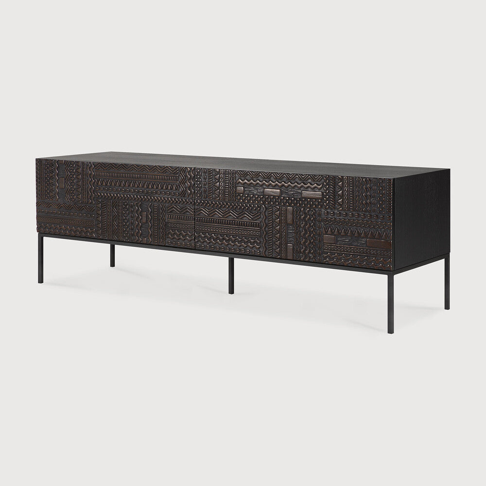 Ethnicraft Tabwa TV Cupboard, FSC-certified solid wood furniture by Belgian brand