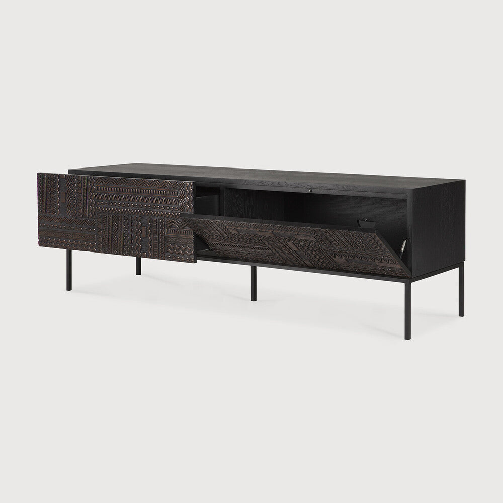 Ethnicraft Tabwa TV Cupboard, FSC-certified solid wood furniture by Belgian brand