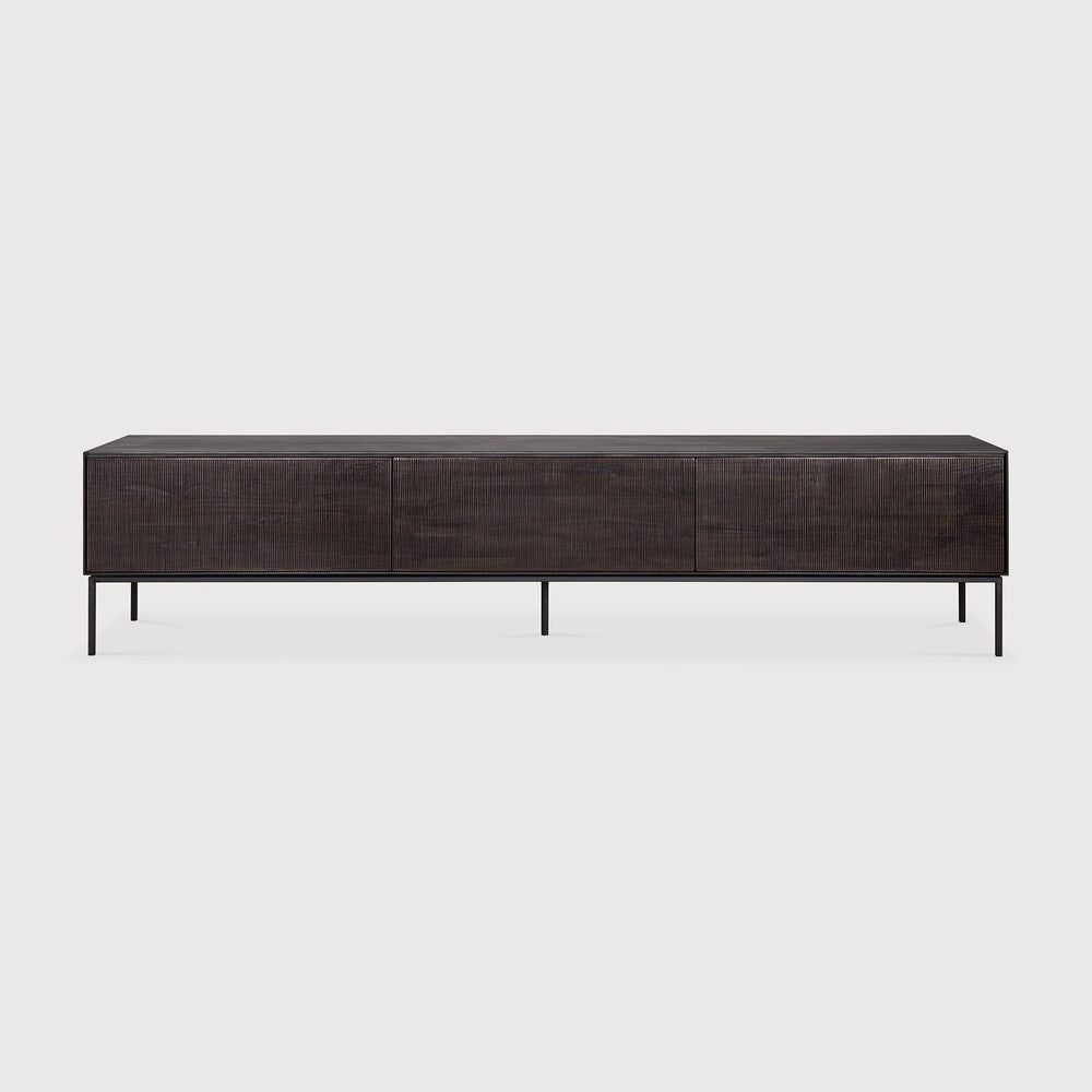 Ethnicraft Grooves TV Cupboard, FSC-certified solid wood furniture by Belgian brand