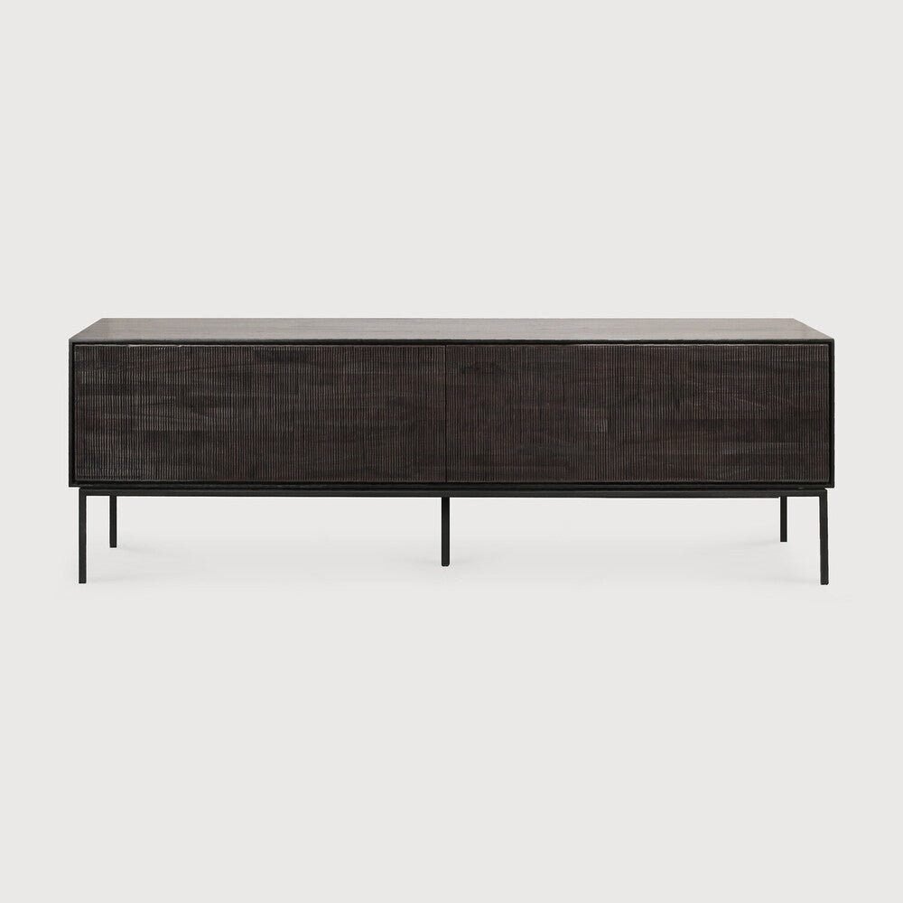 Ethnicraft Grooves TV Cupboard, FSC-certified solid wood furniture by Belgian brand