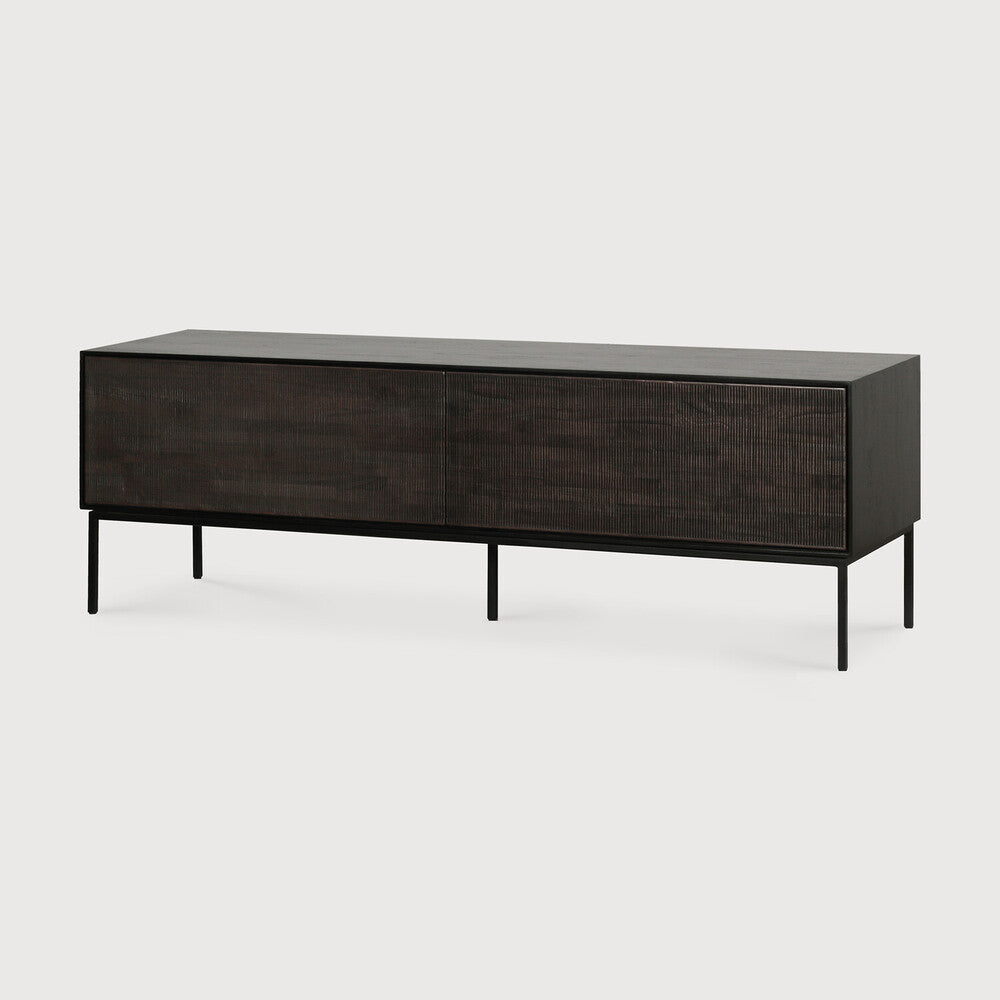 Ethnicraft Grooves TV Cupboard, FSC-certified solid wood furniture by Belgian brand