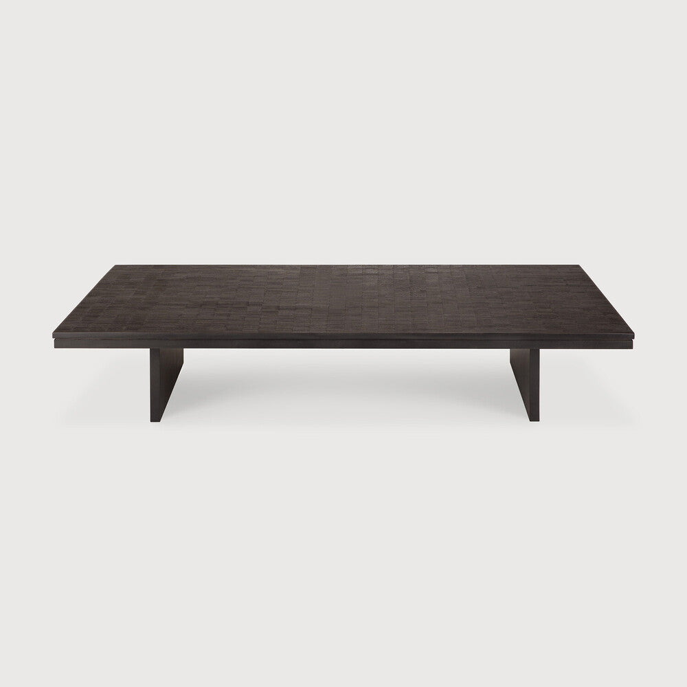 Ethnicraft Grooves Coffee Table in teak, FSC-certified solid teak with varnished finish