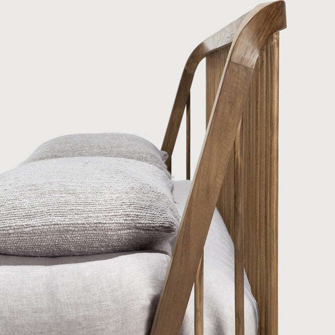 Ethnicraft Reclaimed Teak Spindle Bed in teak, FSC-certified solid teak, Belgian solid wood furniture