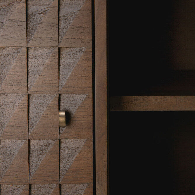 Ethnicraft Sono Sideboard in teak, FSC-certified solid teak with varnished finish