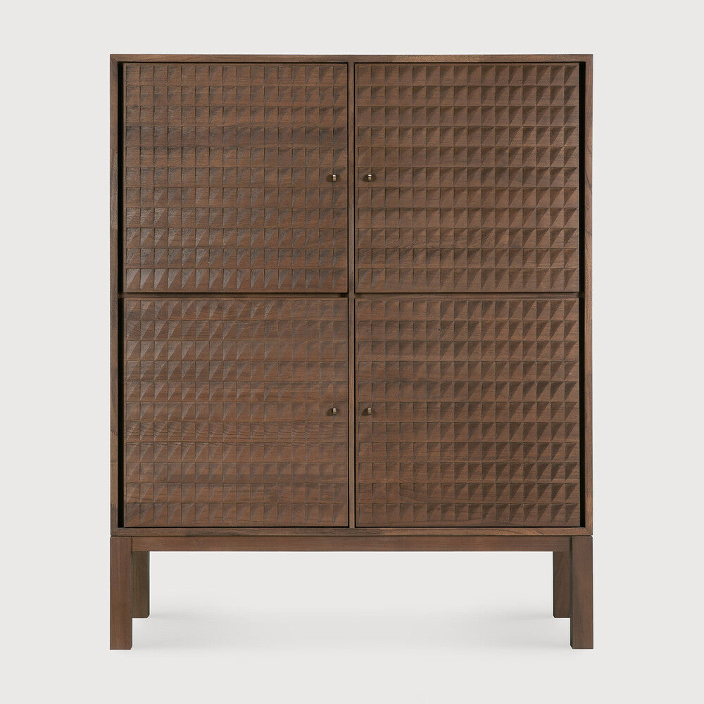 Ethnicraft Sono Cupboard in teak, FSC-certified solid teak with varnished finish