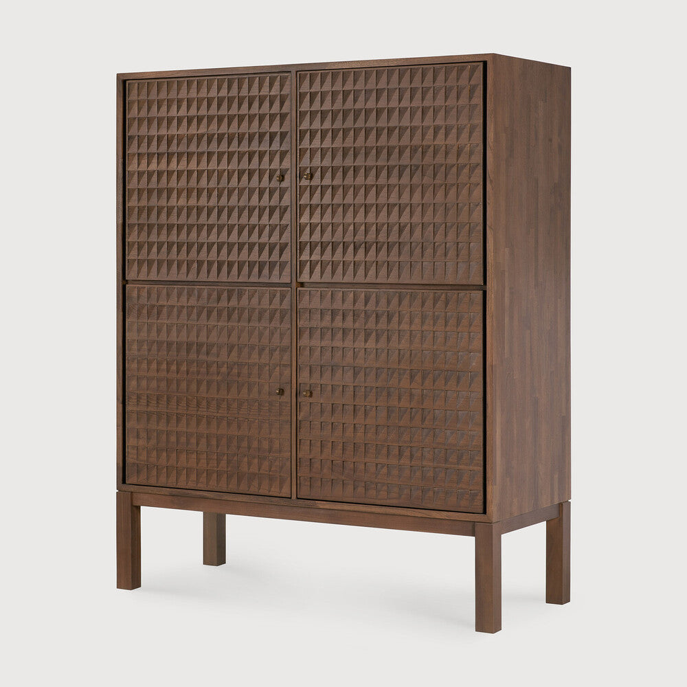 Ethnicraft Sono Cupboard in teak, FSC-certified solid teak with varnished finish