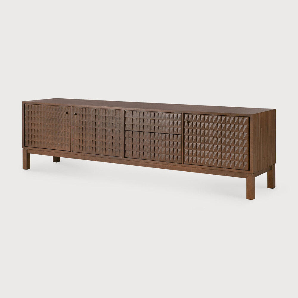 Ethnicraft Sono TV Cupboard in teak, FSC-certified solid teak with varnished finish