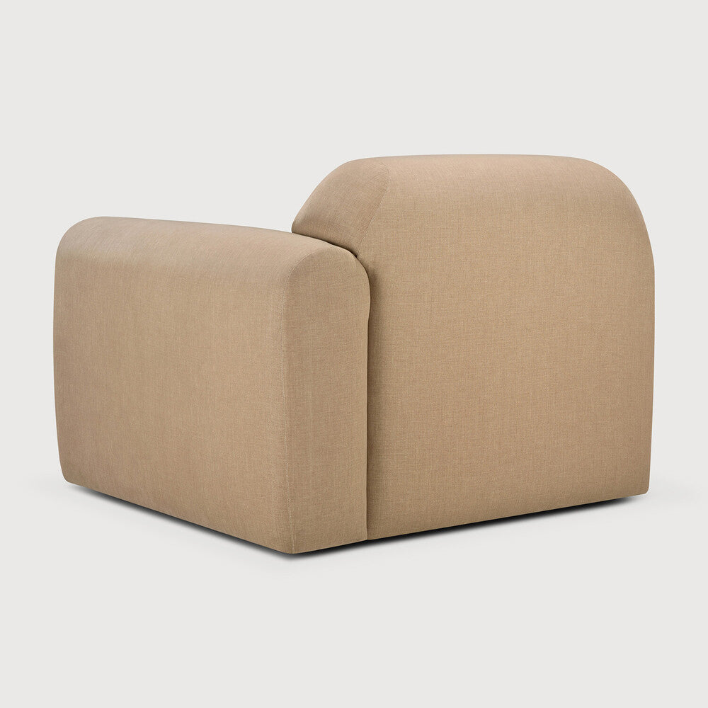 Ethnicraft Bulky One Arm Sofa with FSC-certified solid wood frame, Belgian design
