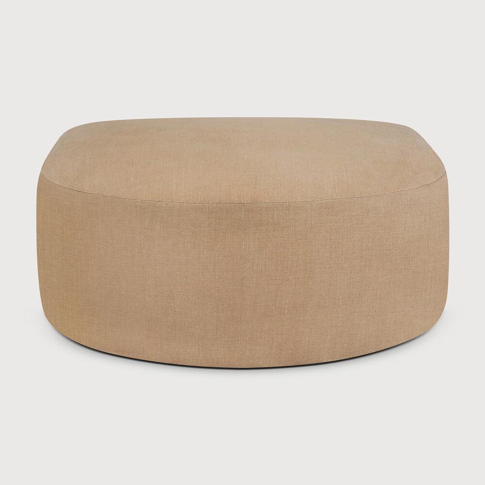 Ethnicraft Bulky Semi-Circle Footstool with FSC-certified solid wood frame, Belgian design