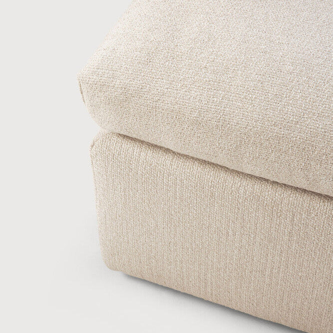 Ethnicraft Mellow Footstool with FSC-certified solid wood frame, Belgian design